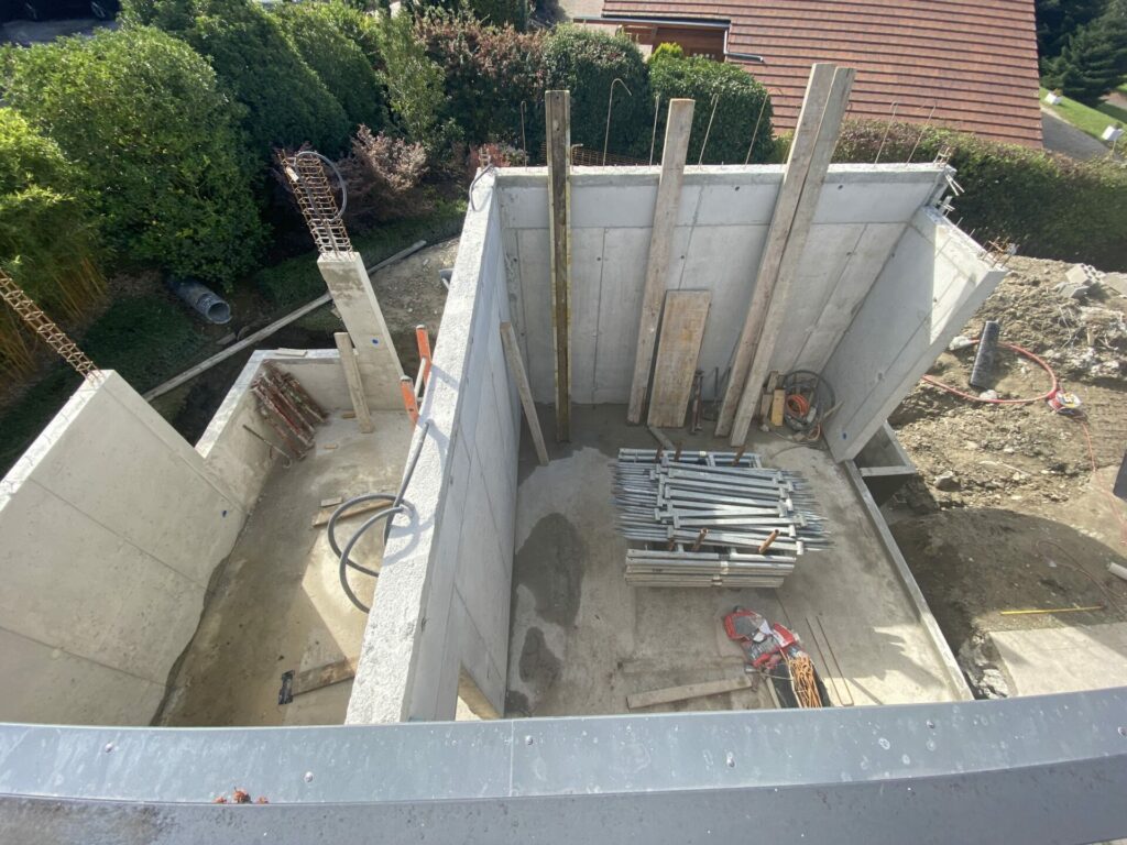 fondations extension béton brut Évian