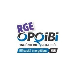 Logo de la qualification RGE OPQIBI pour les bureaux d’études spécialisés en efficacité énergétique