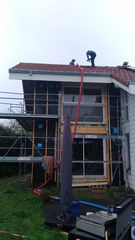 chantier ouate de cellulose à Douvaine