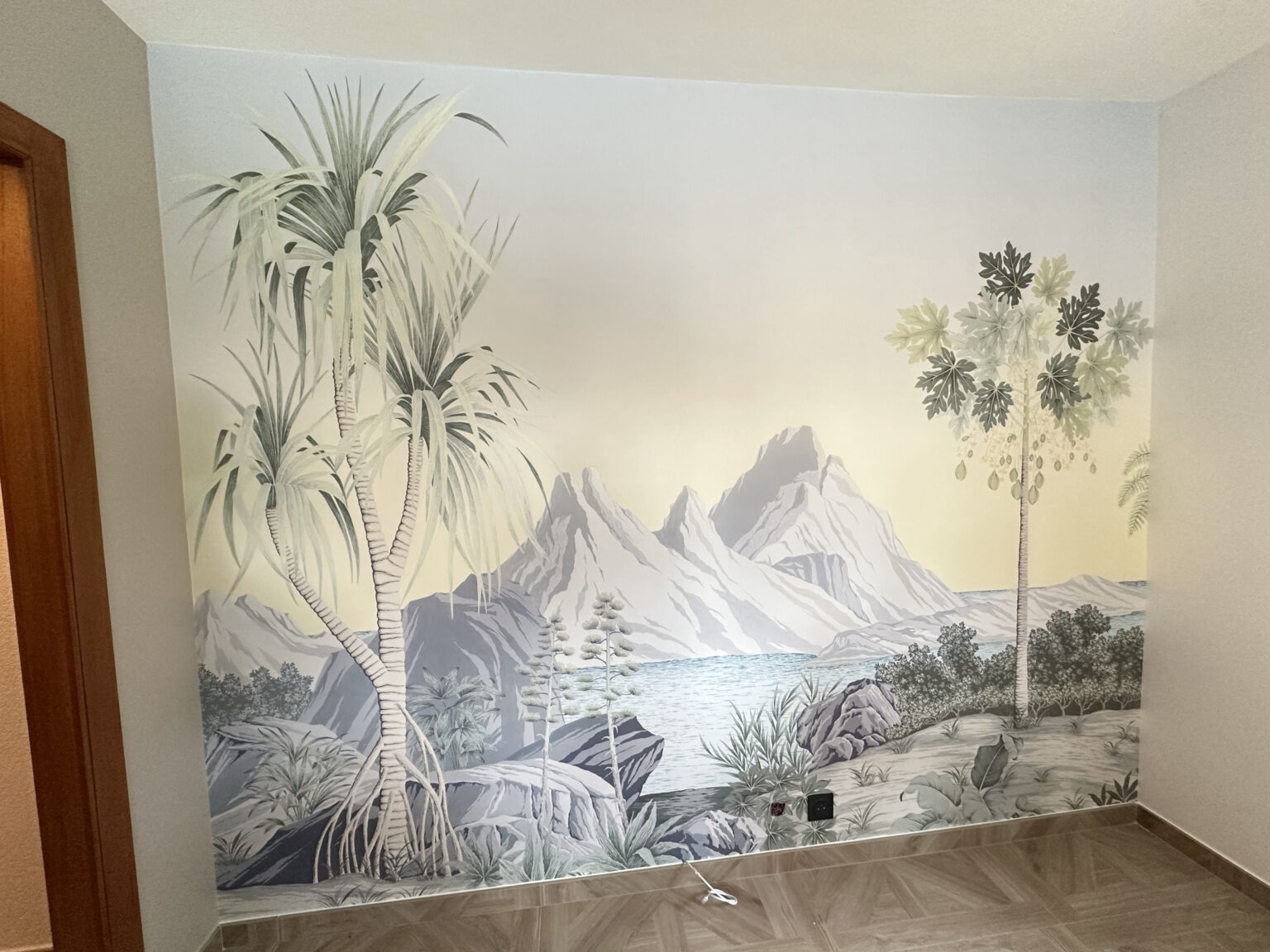 tapisserie après la rénovation à Ballaison