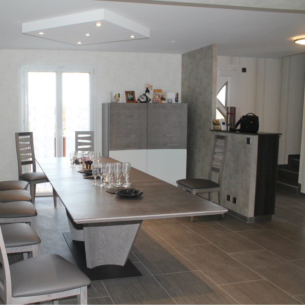 Rénovation du salon à Perrignier après finition