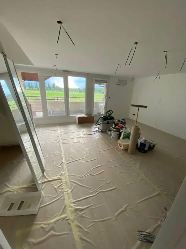 Travaux de rénovation de la pièce de vie à Douvaine